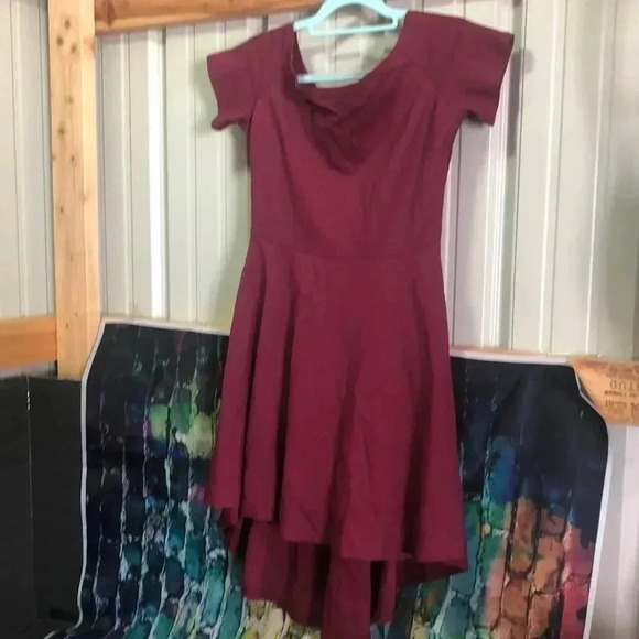 Sarin Mathews size large burgundy dress - Picture 1 of 10